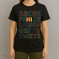 Funny Pre K Kindergarten Hi Alphabet Back To School Teachers T-Shirt thumb 4