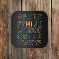 Funny Pre K Kindergarten Hi Alphabet Back To School Teachers Coaster thumb 0