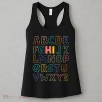 Funny Pre K Kindergarten Hi Alphabet Back To School Teachers Women's Tank Top thumb 3