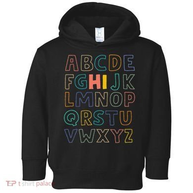 Funny Pre K Kindergarten Hi Alphabet Back To School Teachers Toddler Hoodie