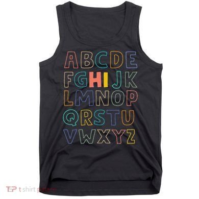 Funny Pre K Kindergarten Hi Alphabet Back To School Teachers Tank Top