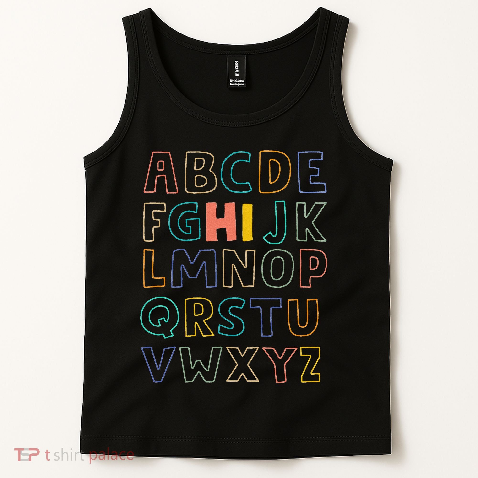Funny Pre K Kindergarten Hi Alphabet Back To School Teachers Tank Top