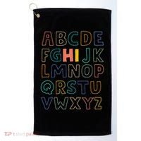 Funny Pre K Kindergarten Hi Alphabet Back To School Teachers Golf Towel thumb 0