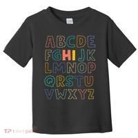 Funny Pre K Kindergarten Hi Alphabet Back To School Teachers Toddler T-Shirt thumb 0