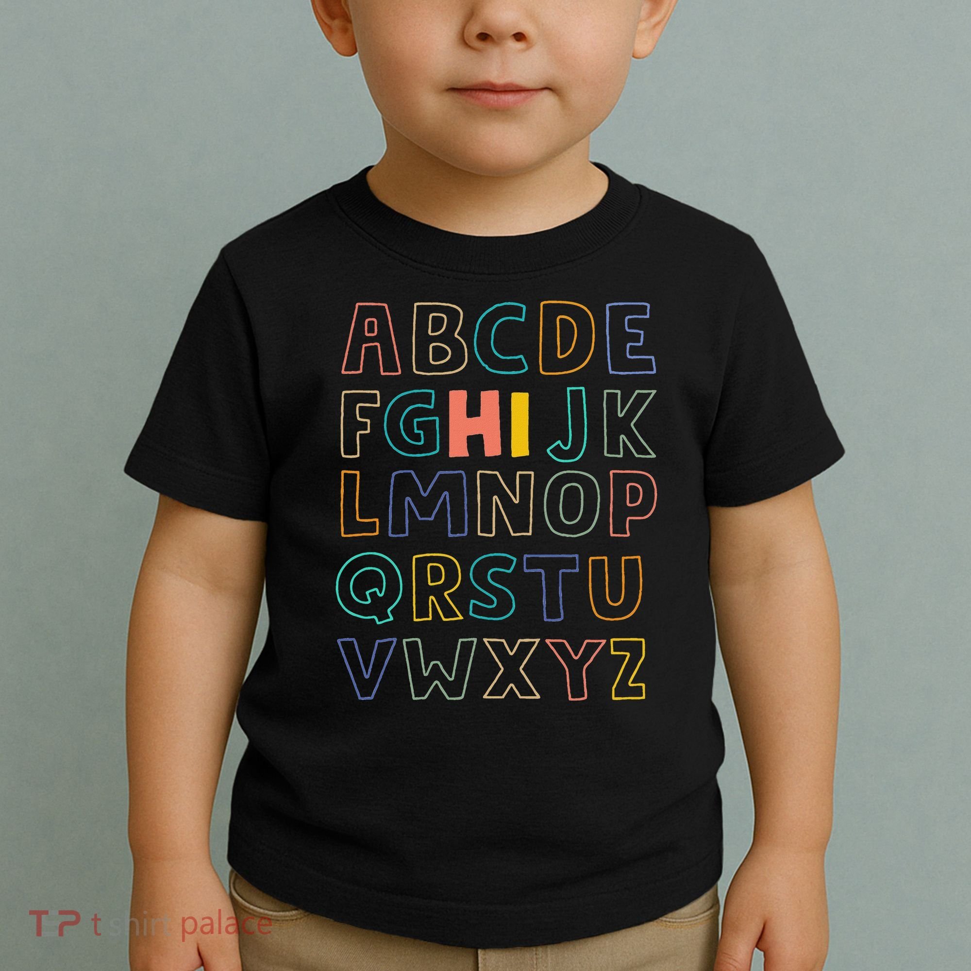 Funny Pre K Kindergarten Hi Alphabet Back To School Teachers Toddler T-Shirt