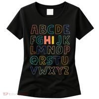 Funny Pre K Kindergarten Hi Alphabet Back To School Teachers Women's T-Shirt thumb 0