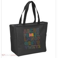 Funny Pre K Kindergarten Hi Alphabet Back To School Teachers Tote Bag thumb 2