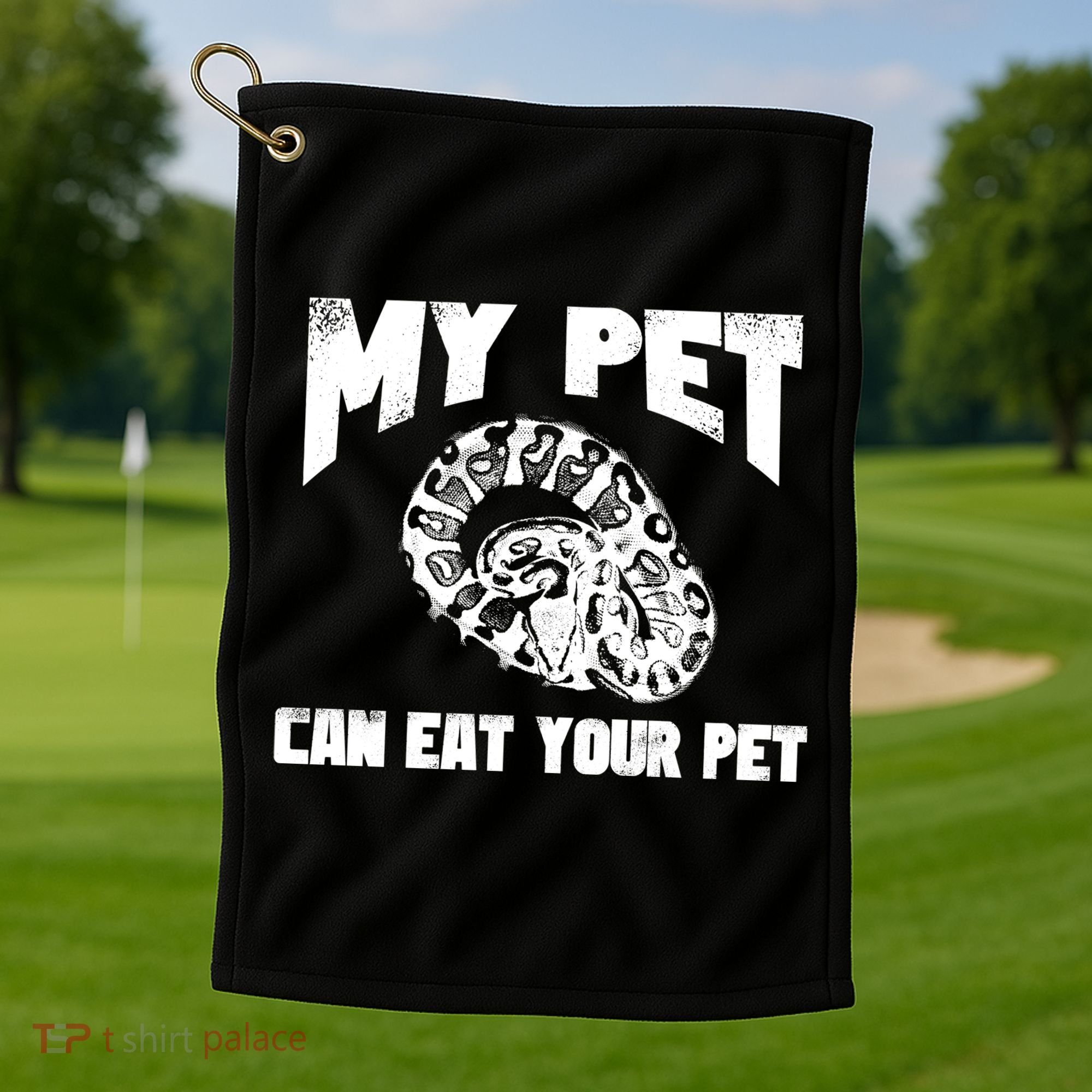 Funny Pet Love Ball Python Gift Funny Gift Snake Lovers Gift Golf Towel