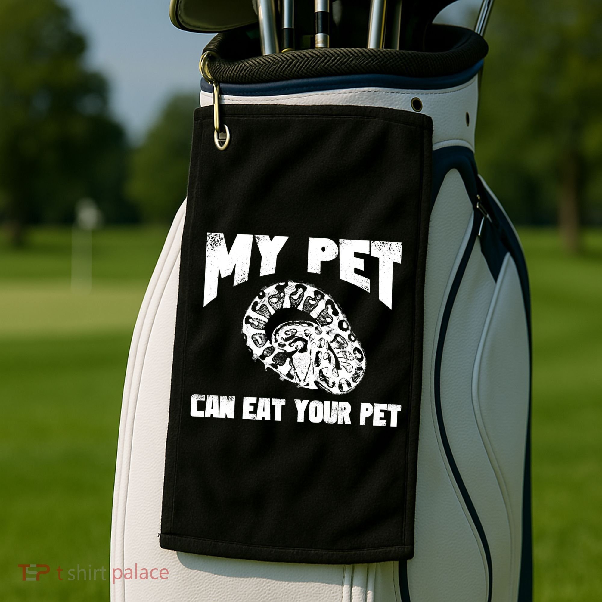 Funny Pet Love Ball Python Gift Funny Gift Snake Lovers Gift Golf Towel