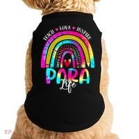 Funny Para Life Teacher Rainbow Tie Dye First Day Of School Doggie Tank thumb 0
