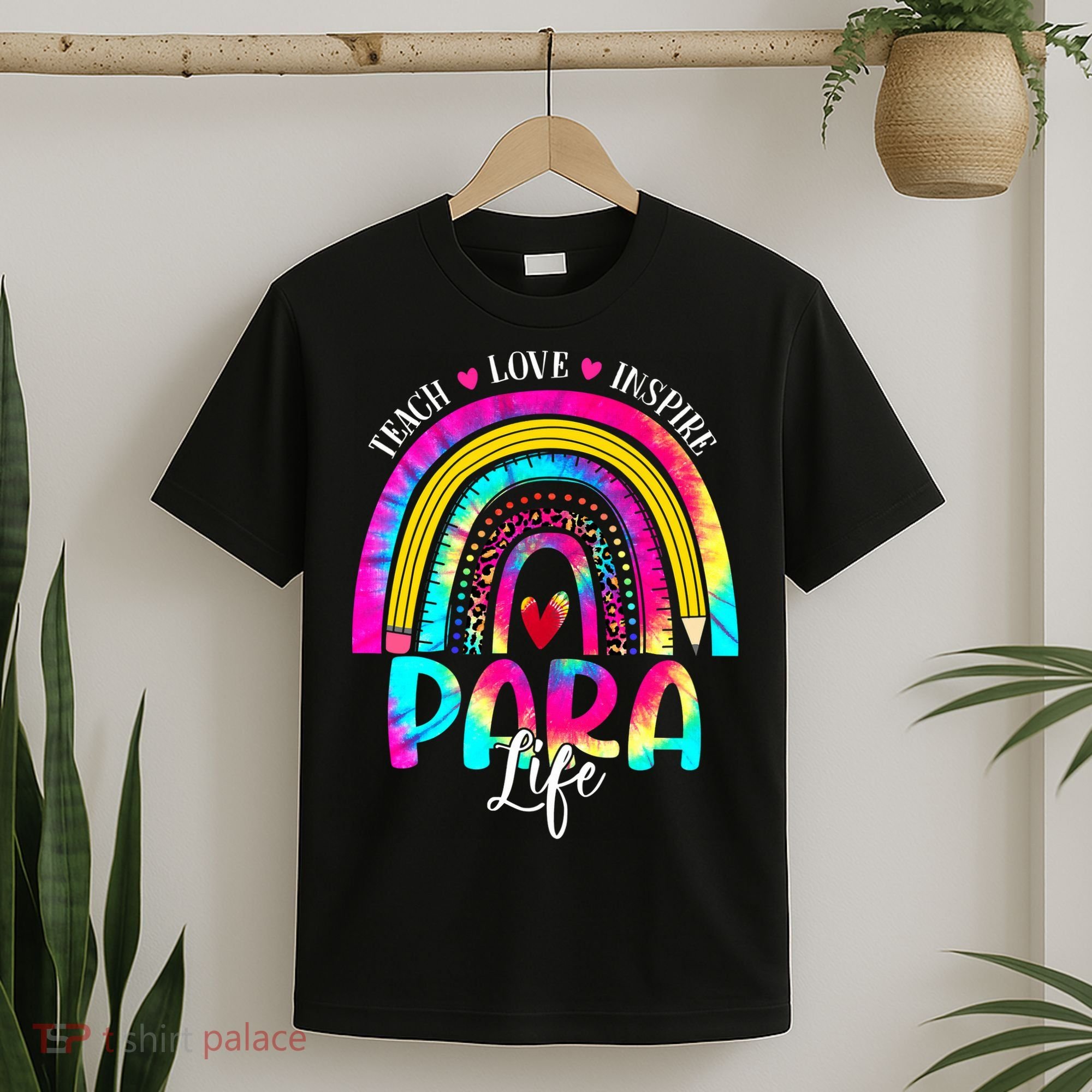 Funny Para Life Teacher Rainbow Tie Dye First Day Of School T-Shirt