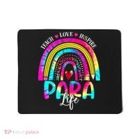 Funny Para Life Teacher Rainbow Tie Dye First Day Of School Mousepad thumb 0