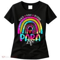 Funny Para Life Teacher Rainbow Tie Dye First Day Of School Women's T-Shirt thumb 0