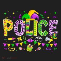 Funny Police Lover Mardi Gras Carnival Party Cool Gift Women's Sweatshirt thumb 2