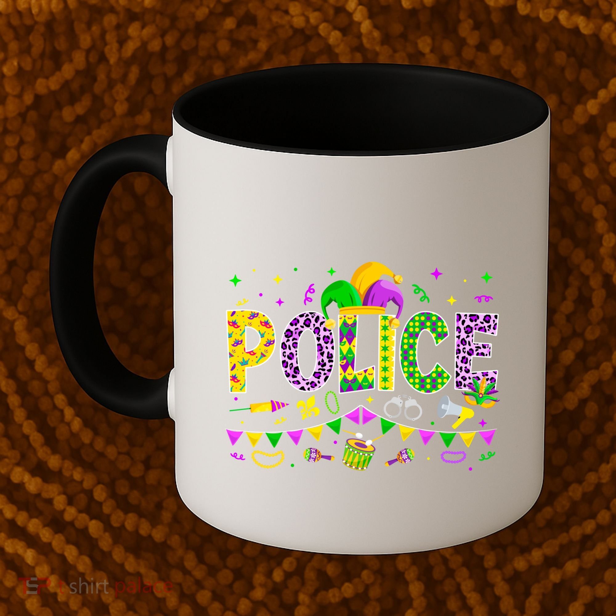 Funny Police Lover Mardi Gras Carnival Party Cool Gift Coffee Mug