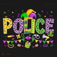 Funny Police Lover Mardi Gras Carnival Party Cool Gift Women's Hoodie thumb 2