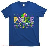 Funny Police Lover Mardi Gras Carnival Party Cool Gift T-Shirt thumb 0