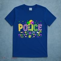 Funny Police Lover Mardi Gras Carnival Party Cool Gift T-Shirt thumb 5