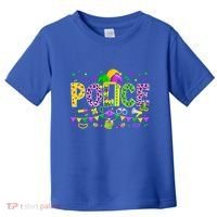 Funny Police Lover Mardi Gras Carnival Party Cool Gift Toddler T-Shirt thumb 0