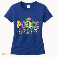 Funny Police Lover Mardi Gras Carnival Party Cool Gift Women's T-Shirt thumb 0