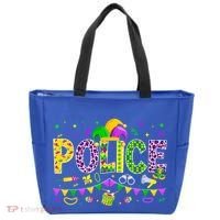 Funny Police Lover Mardi Gras Carnival Party Cool Gift Tote Bag thumb 0