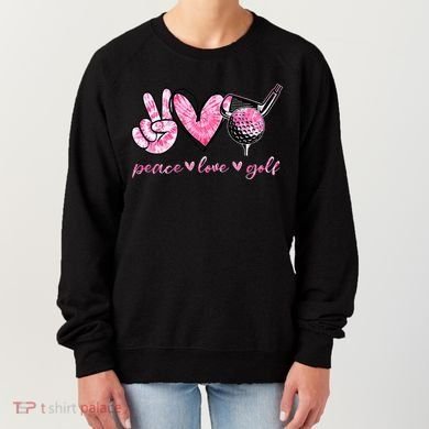 Funny Peace Love Golf Player Sport Lovers Women's Sweatshirt