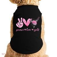 Funny Peace Love Golf Player Sport Lovers Doggie Tank thumb 0
