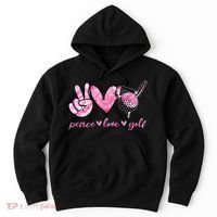 Funny Peace Love Golf Player Sport Lovers Hoodie thumb 0