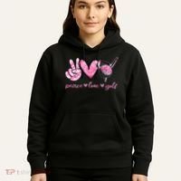 Funny Peace Love Golf Player Sport Lovers Hoodie thumb 5