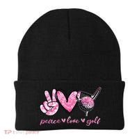 Funny Peace Love Golf Player Sport Lovers Beanie thumb 0
