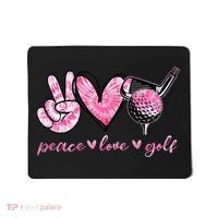 Funny Peace Love Golf Player Sport Lovers Mousepad thumb 0