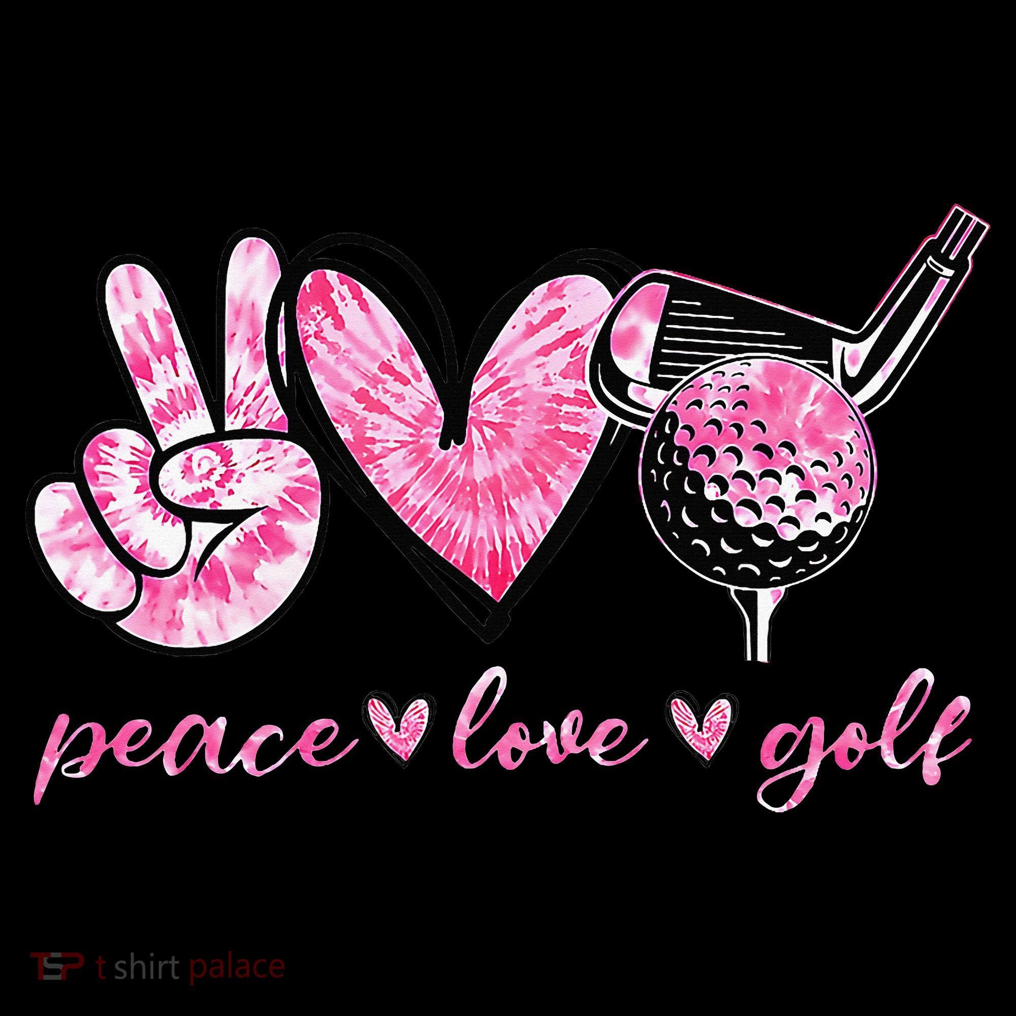 Funny Peace Love Golf Player Sport Lovers Baby Bodysuit