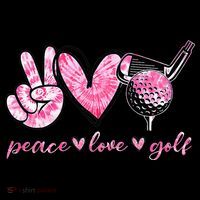 Funny Peace Love Golf Player Sport Lovers Toddler Hoodie thumb 2