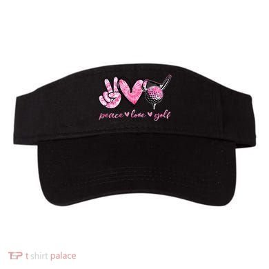 Funny Peace Love Golf Player Sport Lovers Visor