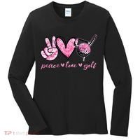 Funny Peace Love Golf Player Sport Lovers Women's Long Sleeve Shirt thumb 0