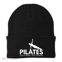 Funny Pilates Like A Sport Only Harder Great Gift Beanie thumb 0