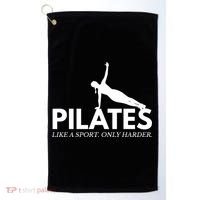 Funny Pilates Like A Sport Only Harder Great Gift Golf Towel thumb 0