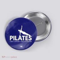Funny Pilates Like A Sport Only Harder Great Gift Button thumb 0