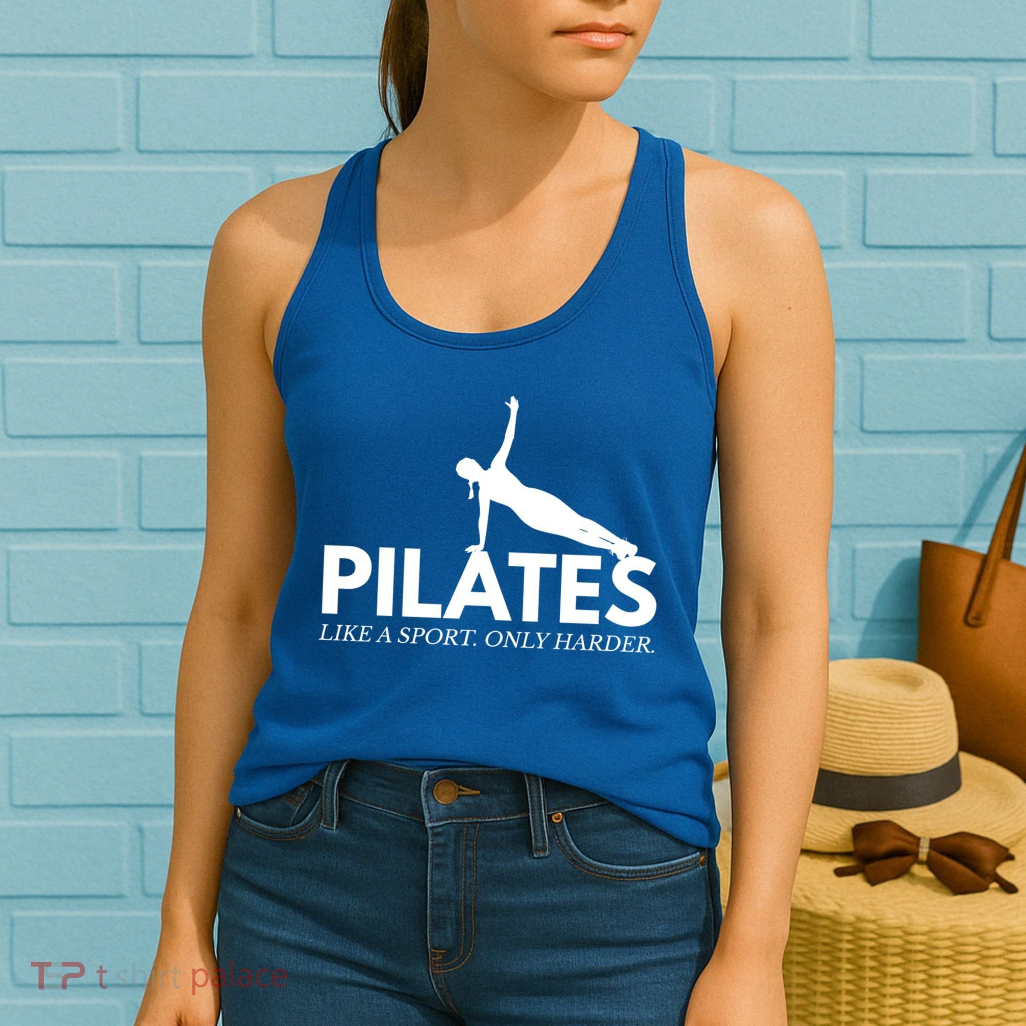 Funny Pilates Like A Sport Only Harder Great Gift Women's Tank Top