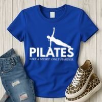 Funny Pilates Like A Sport Only Harder Great Gift Women's T-Shirt thumb 3