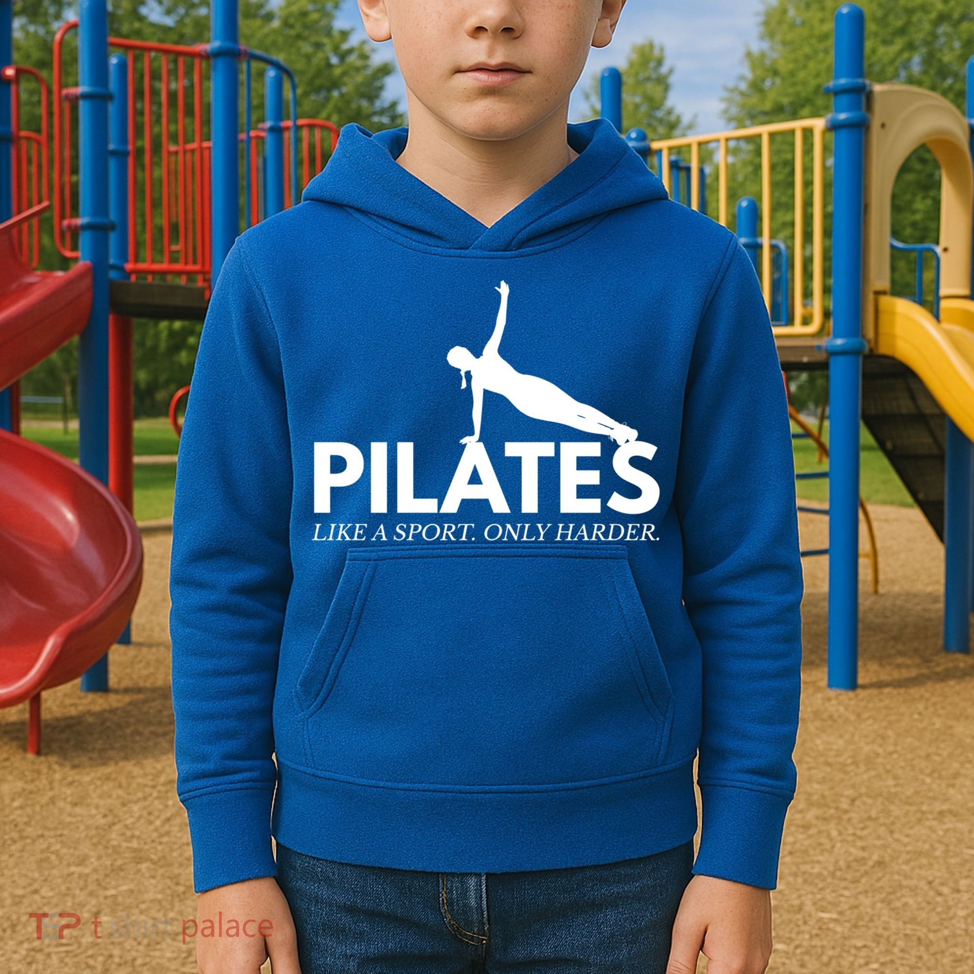 Funny Pilates Like A Sport Only Harder Great Gift Kids Hoodie