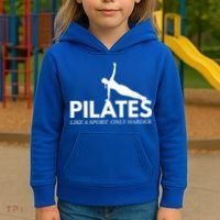 Funny Pilates Like A Sport Only Harder Great Gift Kids Hoodie thumb 3