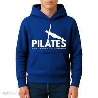 Funny Pilates Like A Sport Only Harder Great Gift Kids Hoodie thumb 4