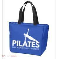 Funny Pilates Like A Sport Only Harder Great Gift Tote Bag thumb 3