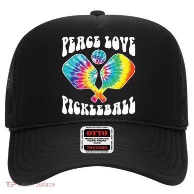 Funny Peace Love Pickleball Vintage Design Hat