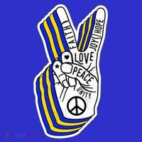 Faith Peace Love Joy Hope Ukrainian Ukraine Colors T-Shirt thumb 7
