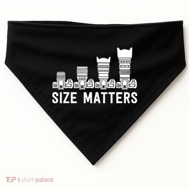 Funny Photography Lens Size Matters USA-Made Doggie Bandana