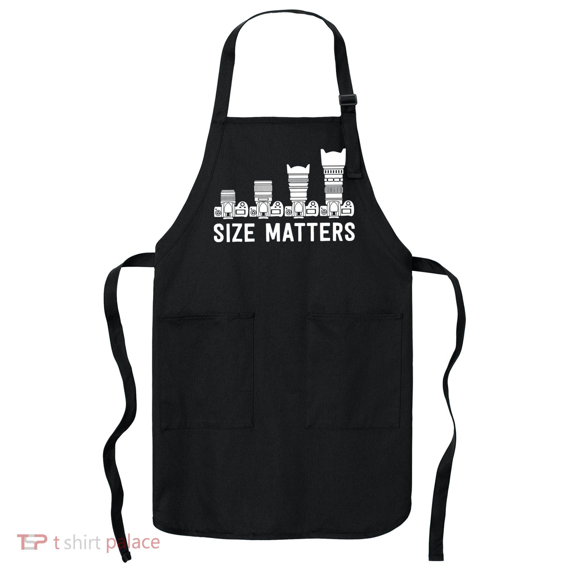 Funny Photography Lens Size Matters Apron