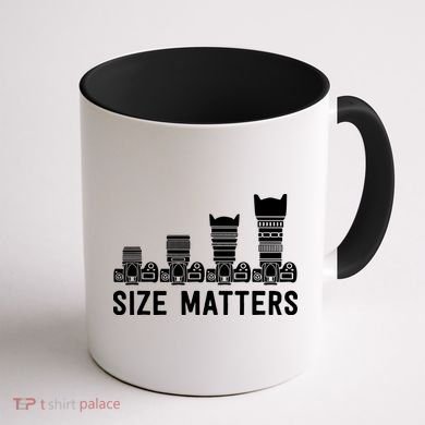 Funny Photography Lens Size Matters Coffee Mug back