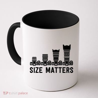 Funny Photography Lens Size Matters Coffee Mug